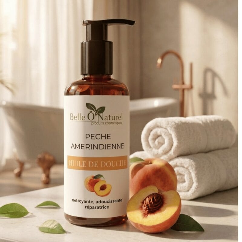 huile de douche pêche amérindienne - peaux délicates