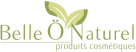 BELLE O NATUREL PRODUITS COSMETIQUES avec deux feuilles vertes claires et foncées sur le Nde naturel.